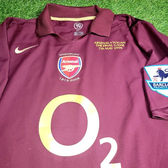 Henry Arsenal 2005 2006 HIGHBURY LAST GAME Home Soccer Jersey Shirt L - Picture 3 of 11